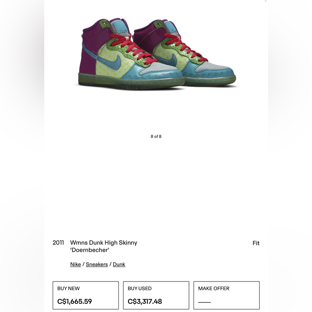Nike Dunk High Skinny DB Doernbecher 2011 Warang Rare Limited Edition - Picture 15 of 15